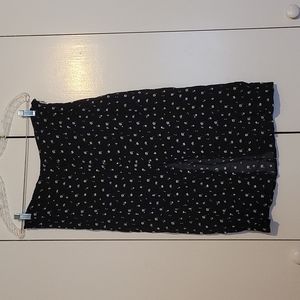 90s Inspired Button Front Floral Midi Skirt